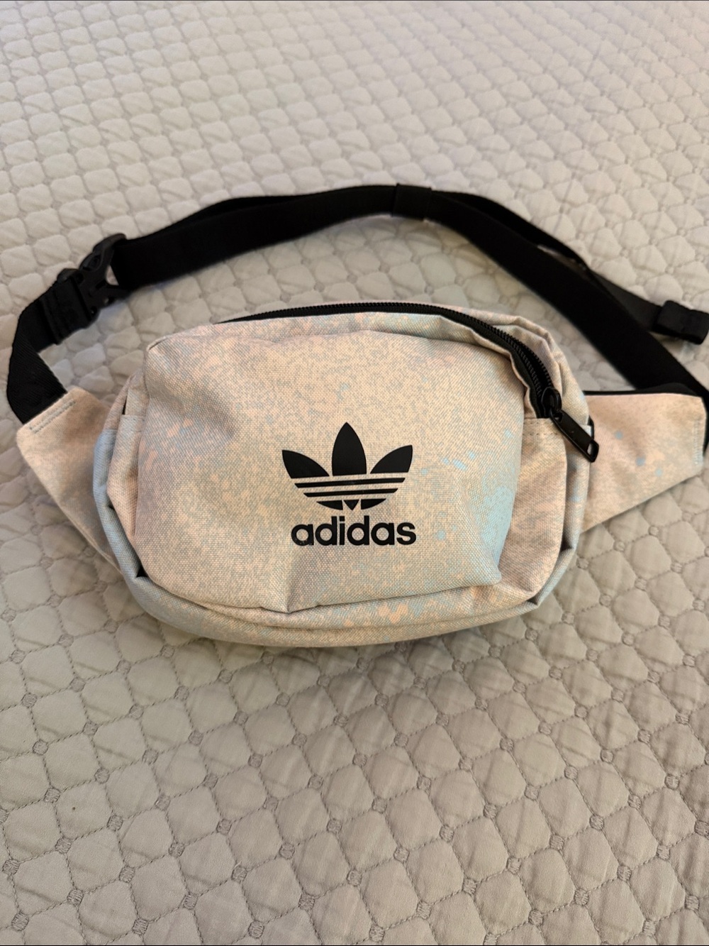 NWOT- Never used. Brand new.Adidas Pearly Cream-Blue Waist Pack with Black Trim